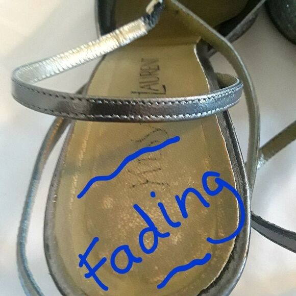 Vintage Yves Saint Laurent Grey Mesh Heels - Picture 6 of 7